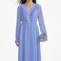 Blue Chiffon Maxi Dress