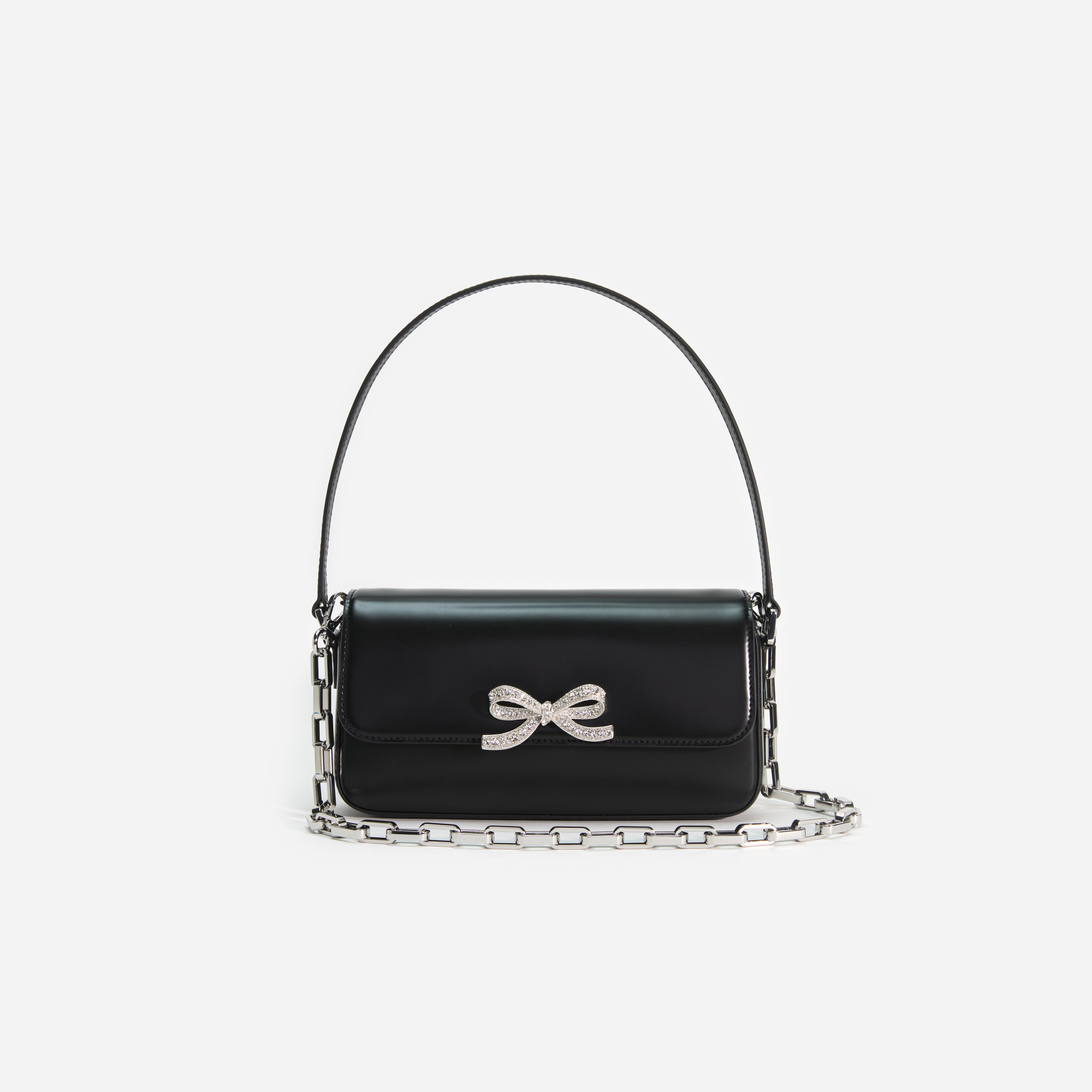 Black Leather Shoulder Bag