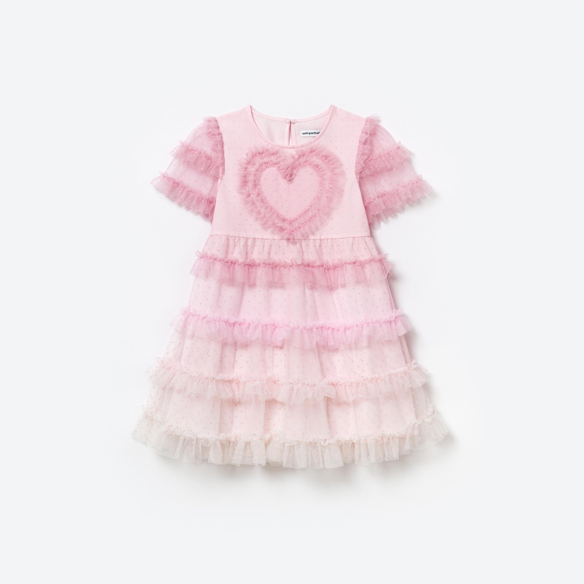 Pink Mesh Dot Mini Dress