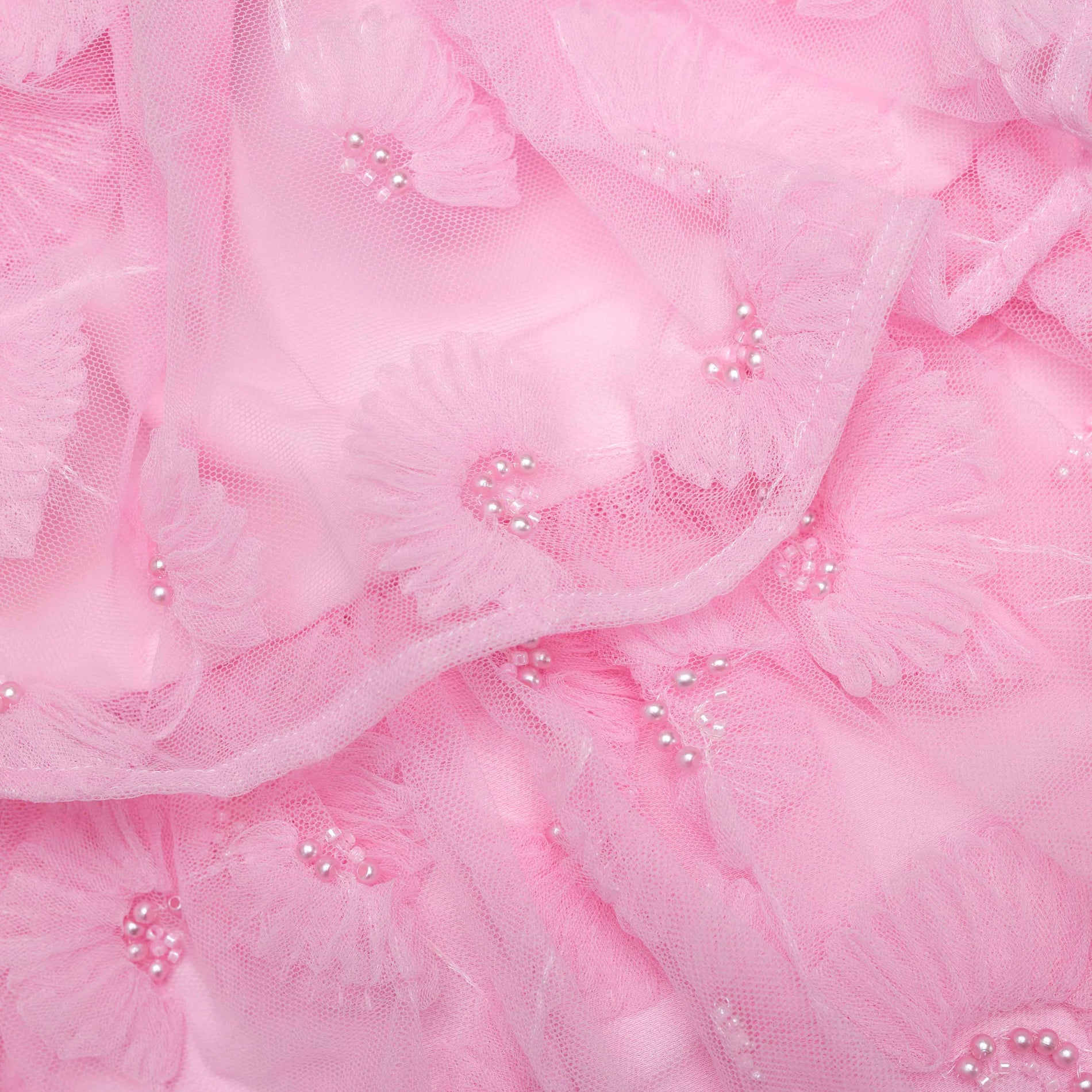 핑크 저지 앤 튤 드레스