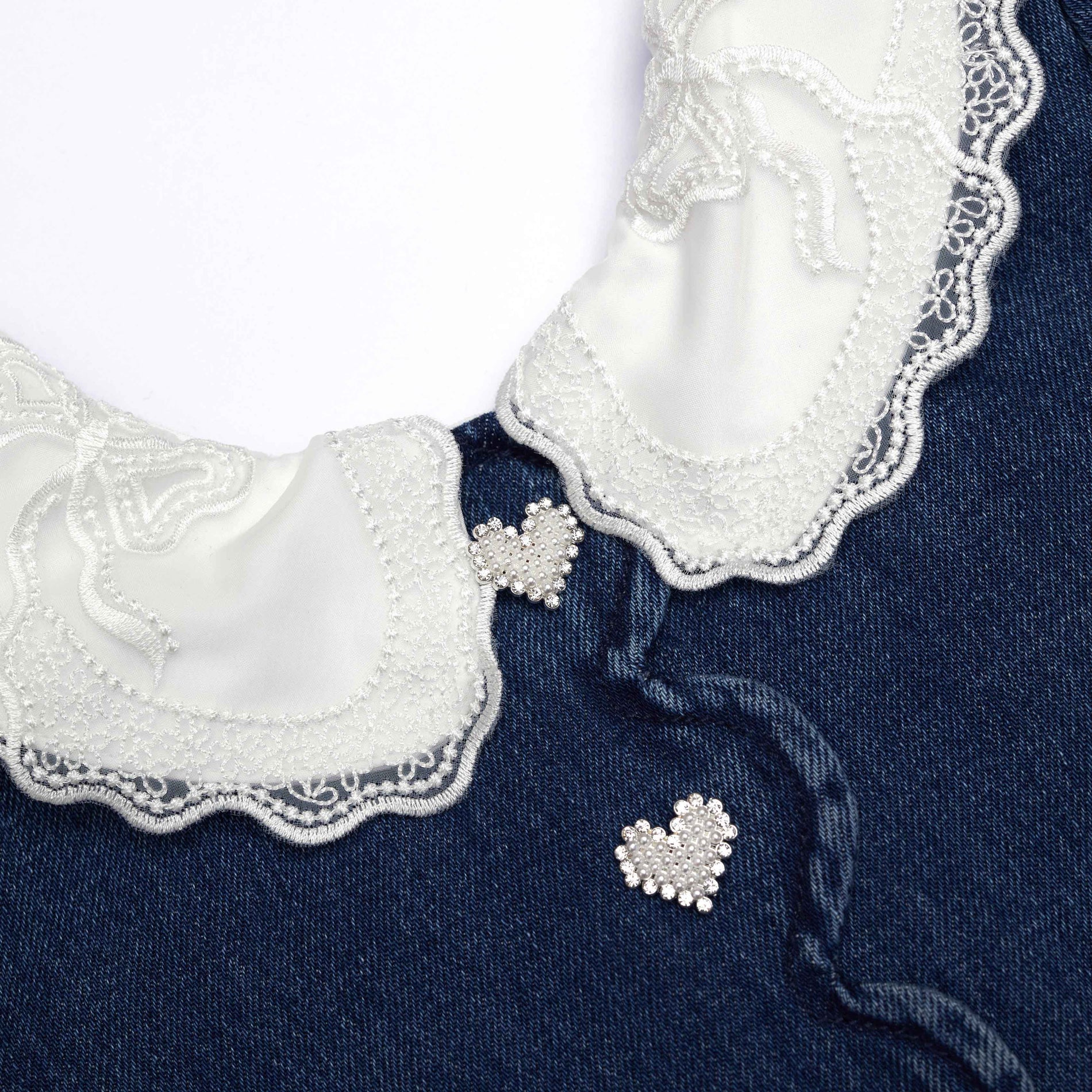 블루 데님 미니 드레스