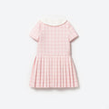 Pink Check Boucle Mini Dress
