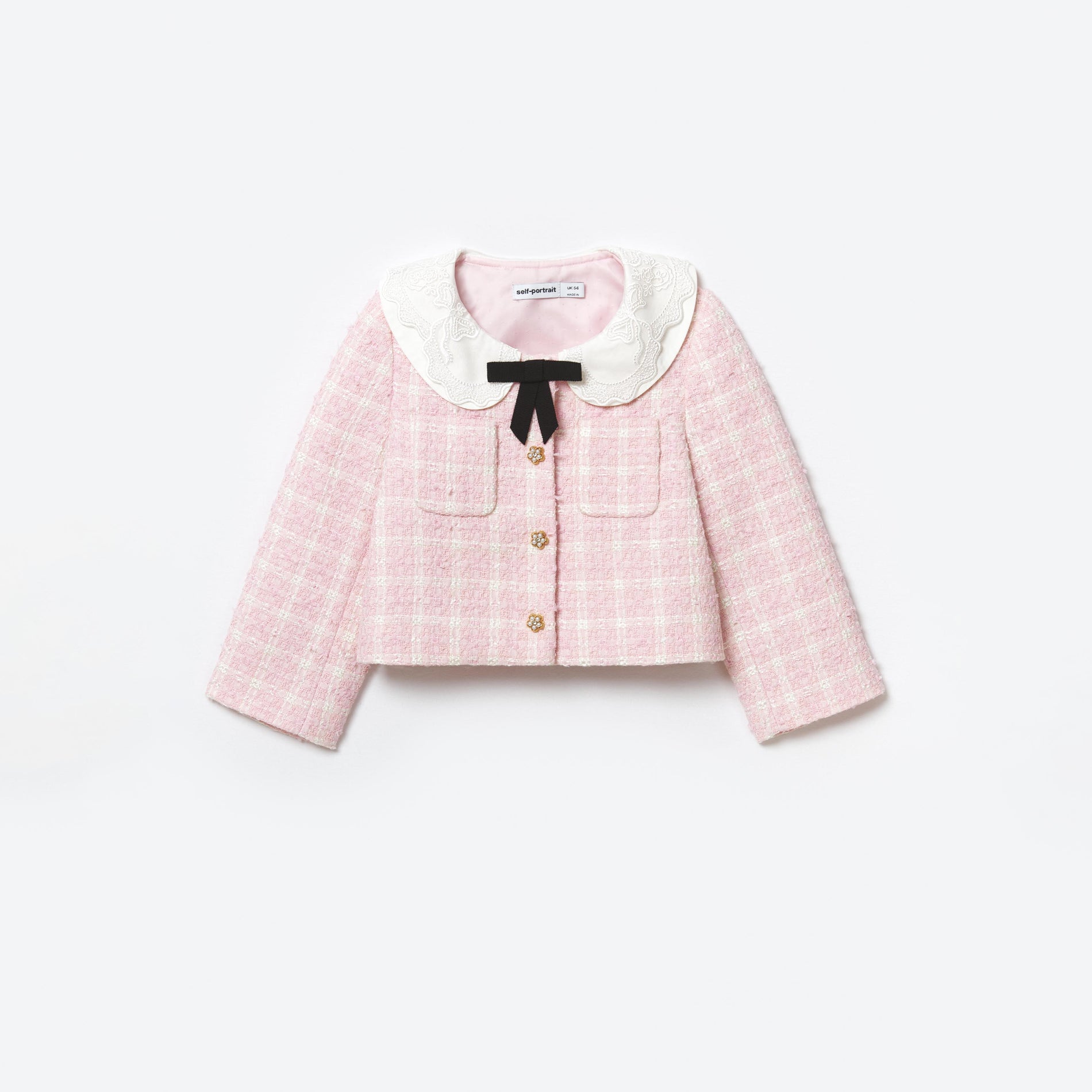 Pink Check Boucle Jacket