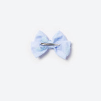 Blue Tulle Bow Hairclip