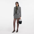 Houndstooth Crystal Trim Jacket