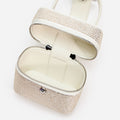 Champagne Satin Rhinestone Vanity Case