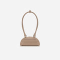 Grey Suede Mini Shoulder Bag With Charm