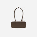 Brown Leather Shoulder Bag With Charm