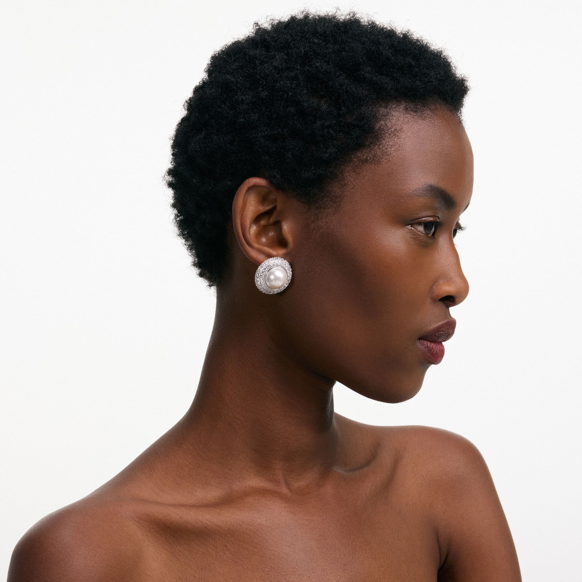 Small Crystal Pearl Earrings