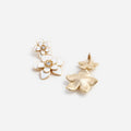 Enamel Flower Tiered Earrings