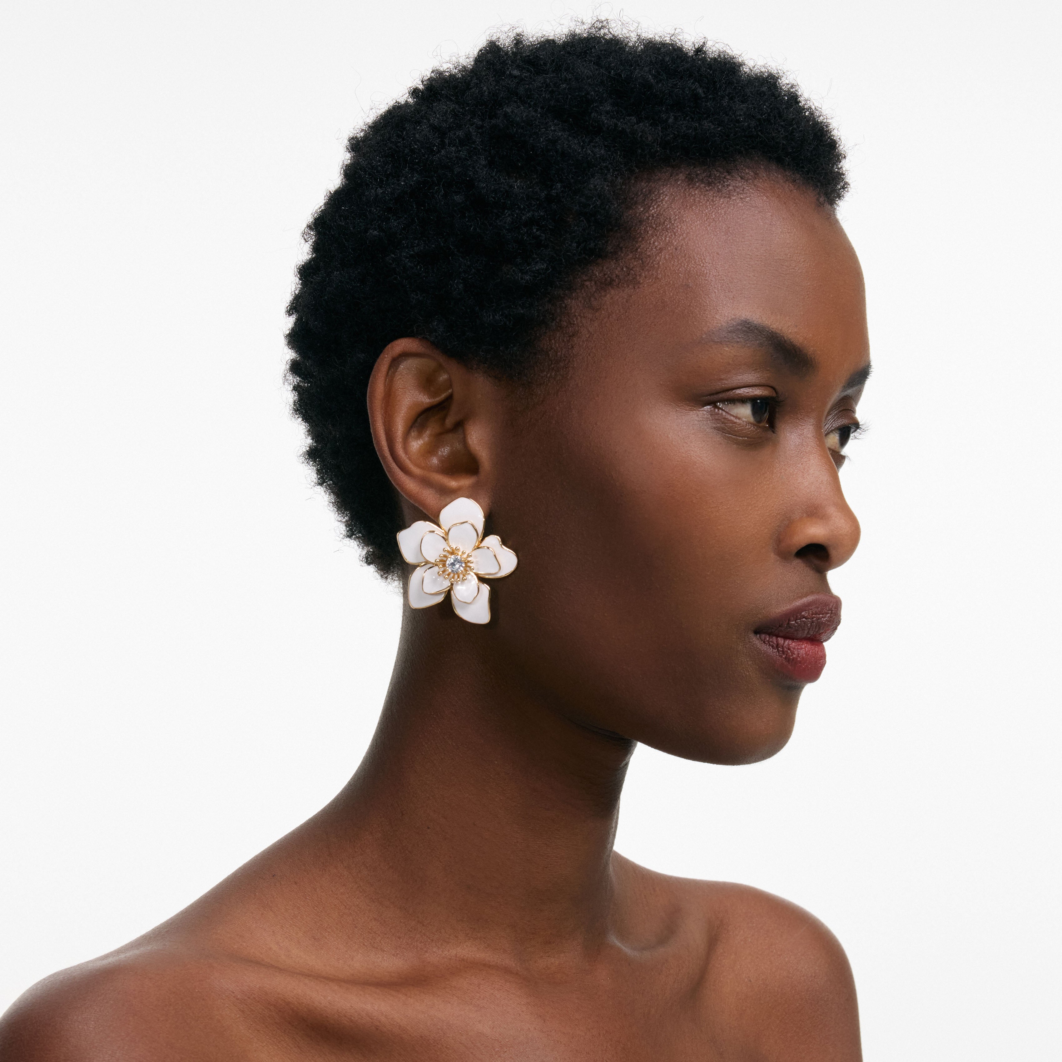 에나멜 꽃 귀걸이