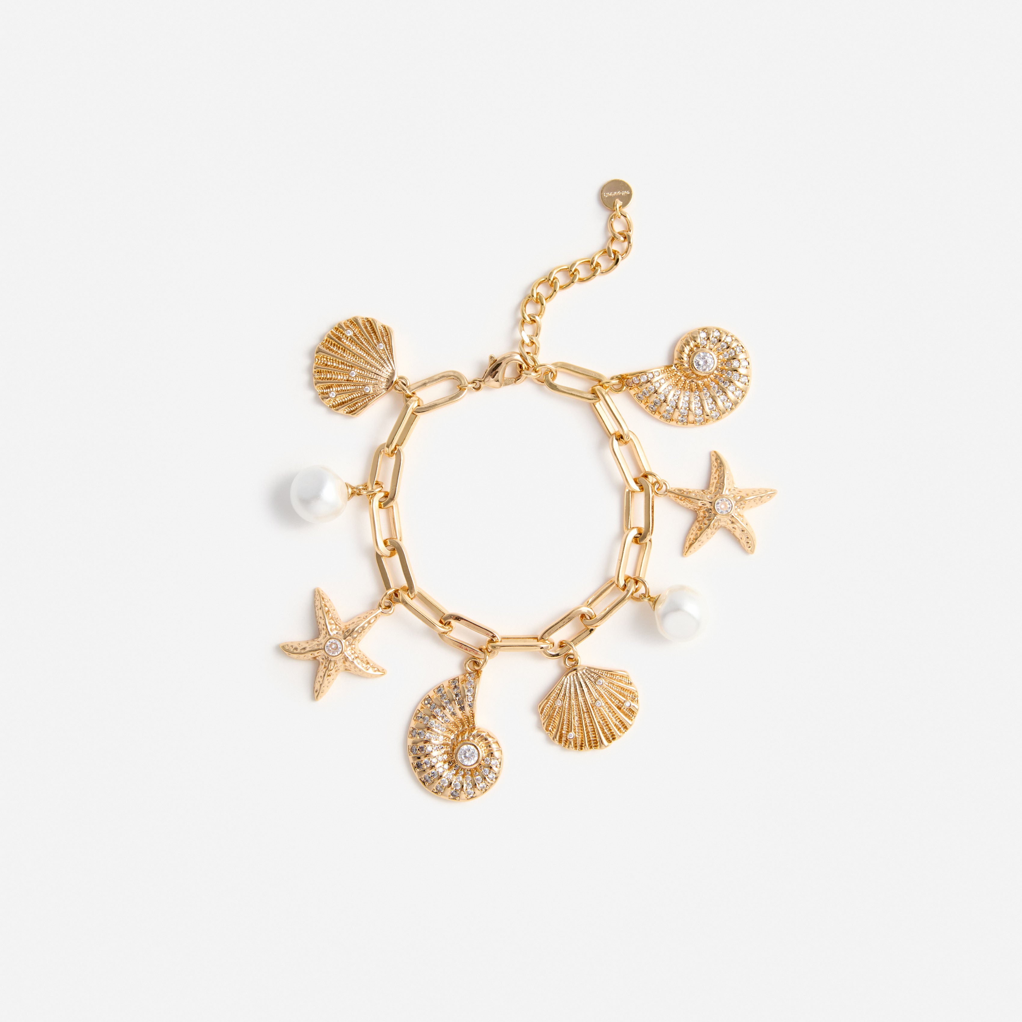 골드 멀티 참 팔찌