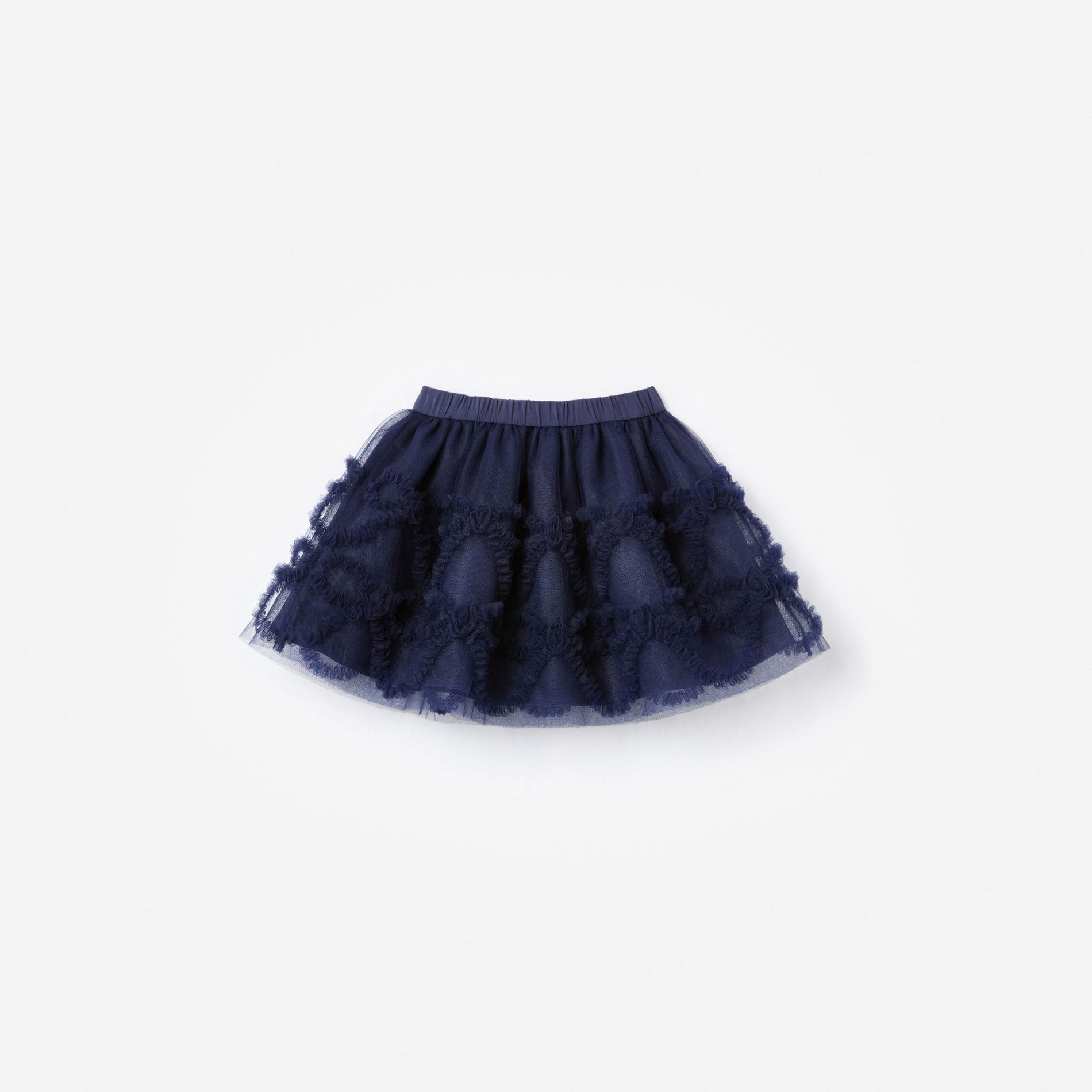 Navy Tulle Bow Skirt