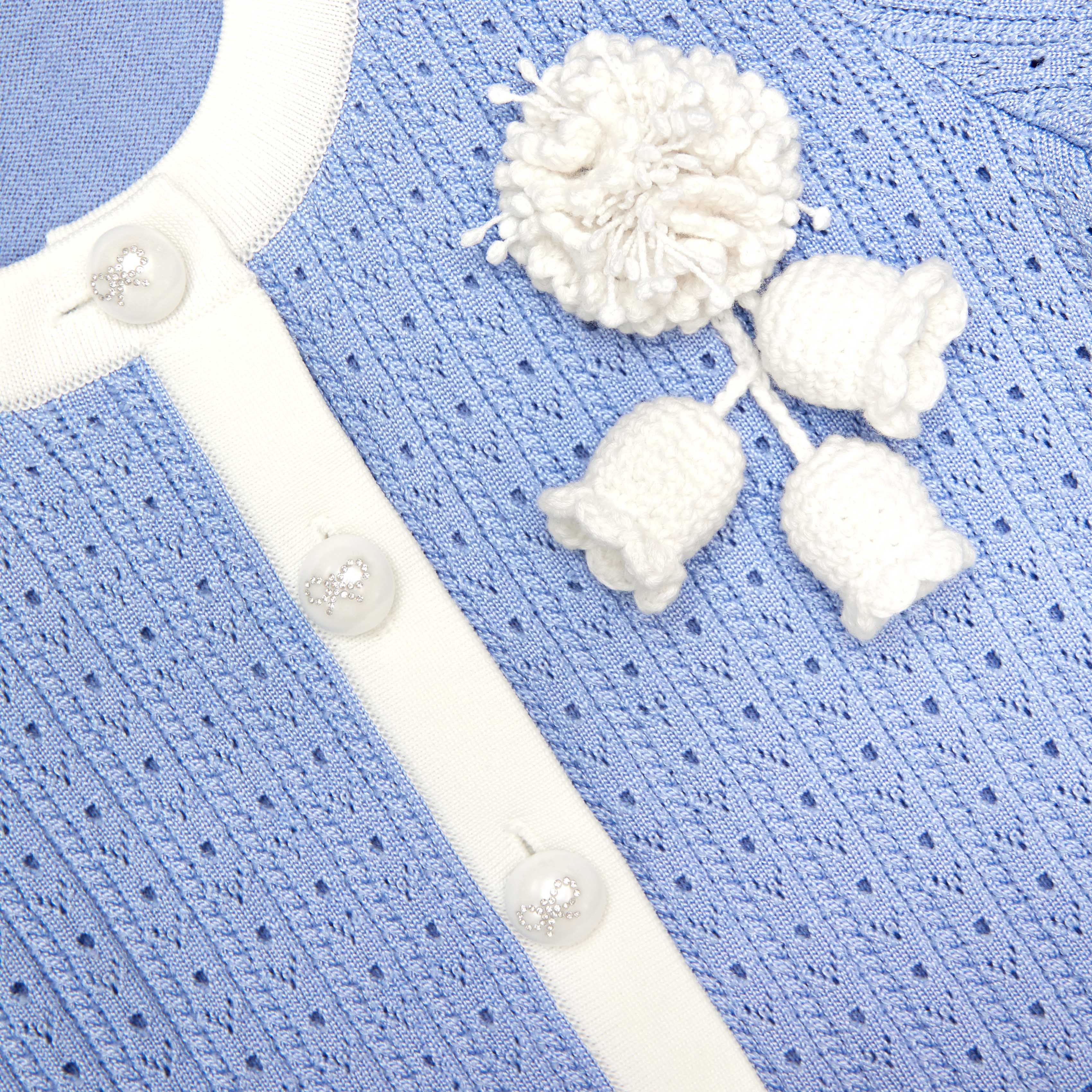 블루 포인텔 카디건