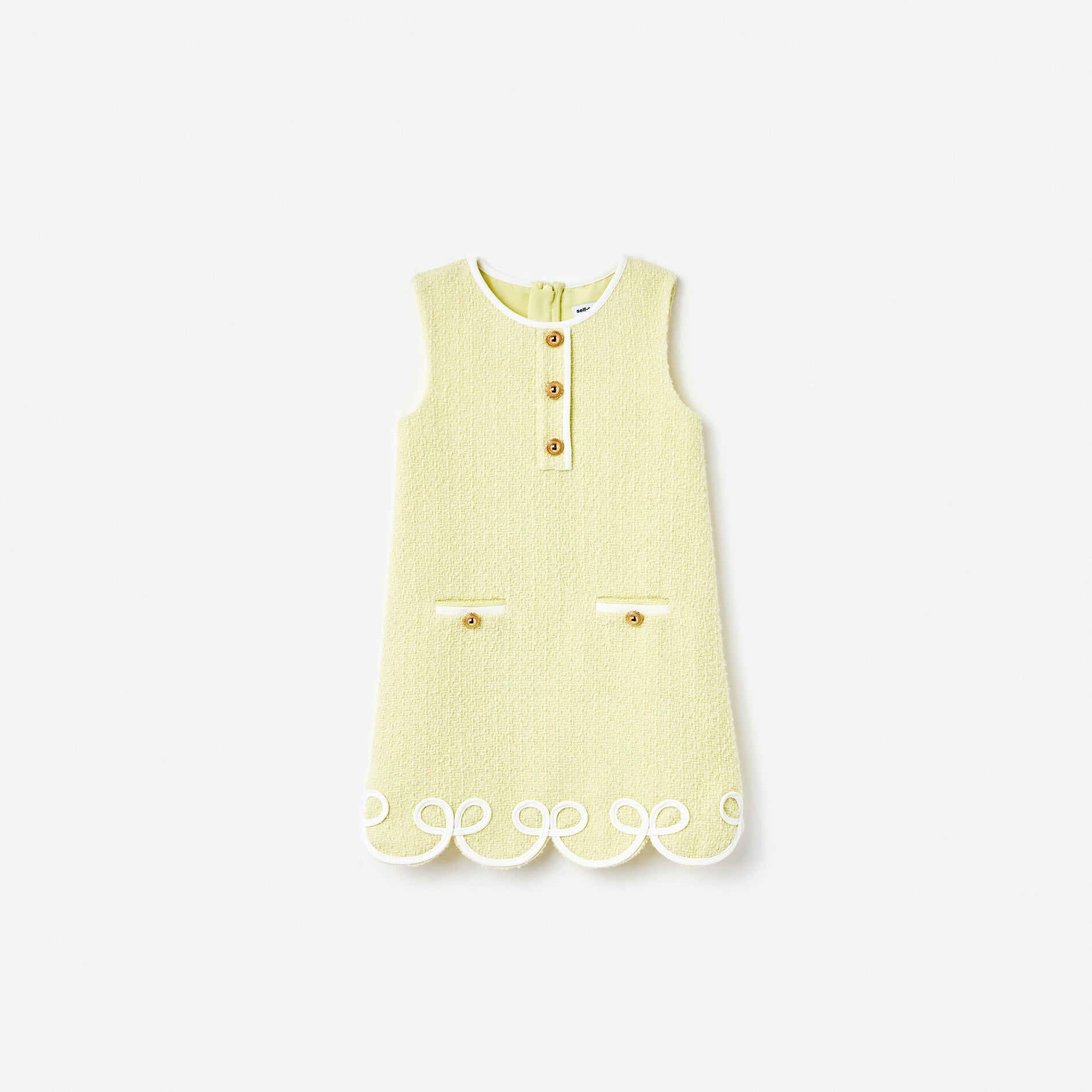 Yellow Boucle Dress