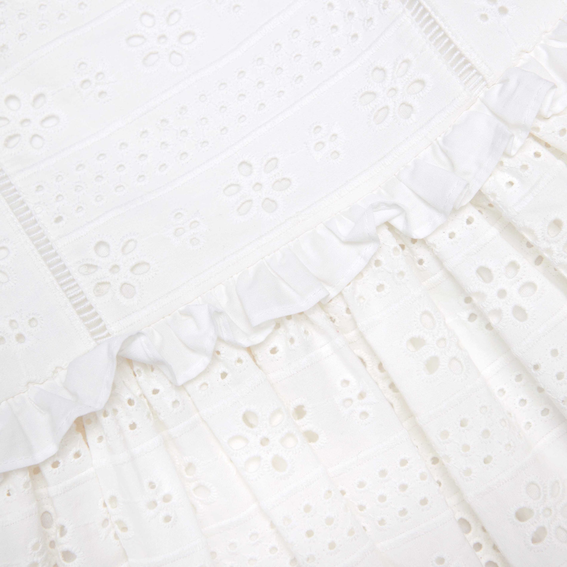 White Cotton Broderie Dress