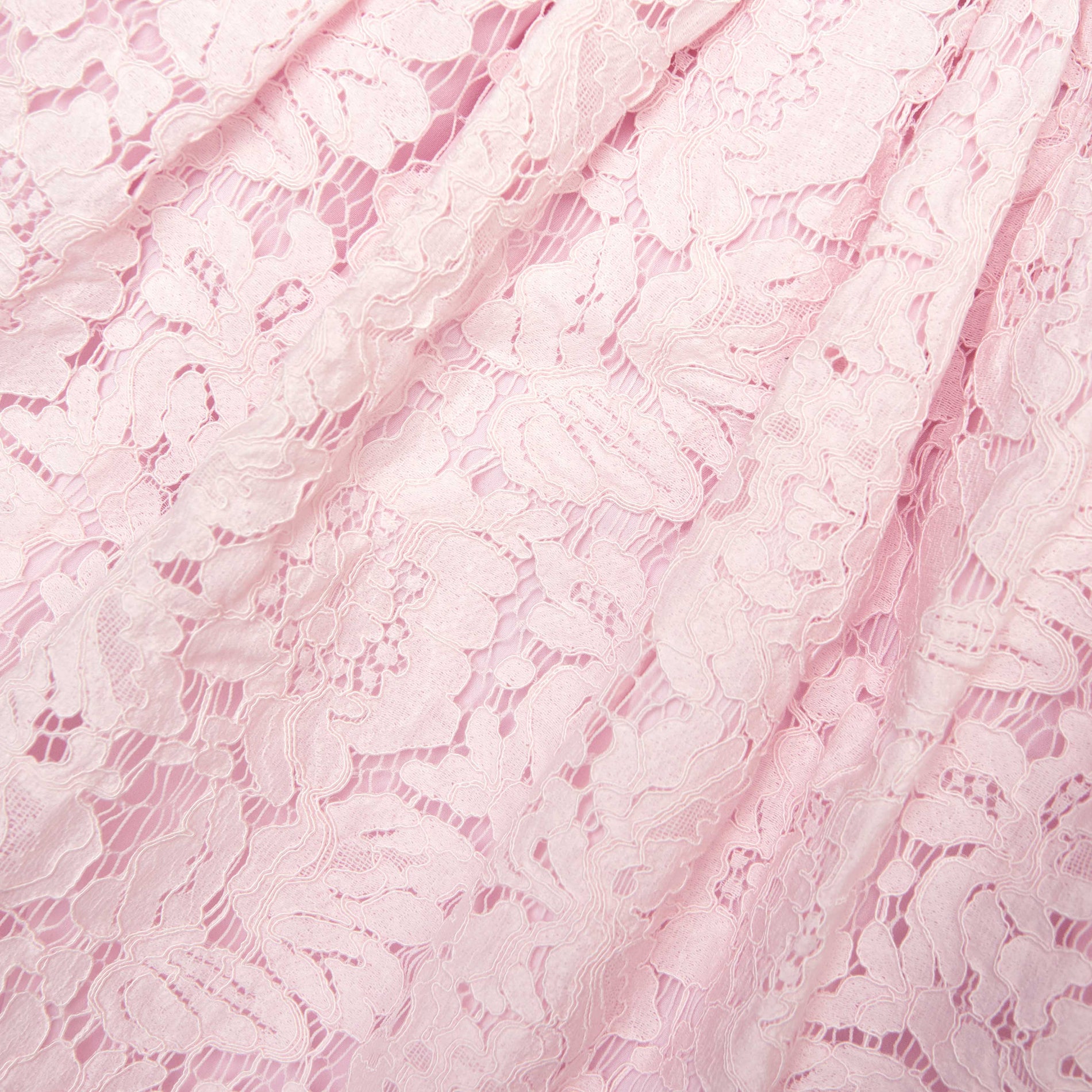 Pink Sleeveless Lace Dress