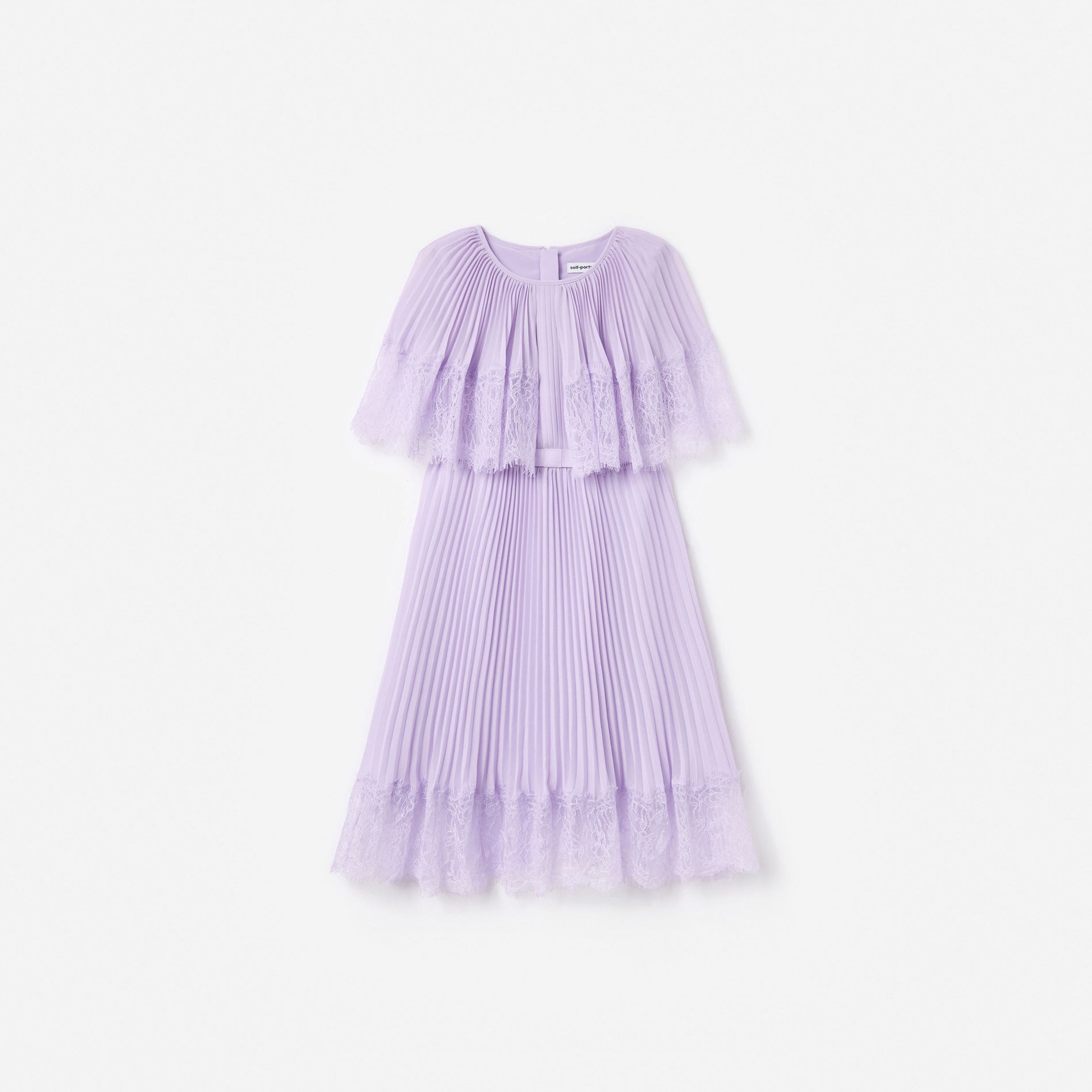 Lilac Chiffon Cape Dress