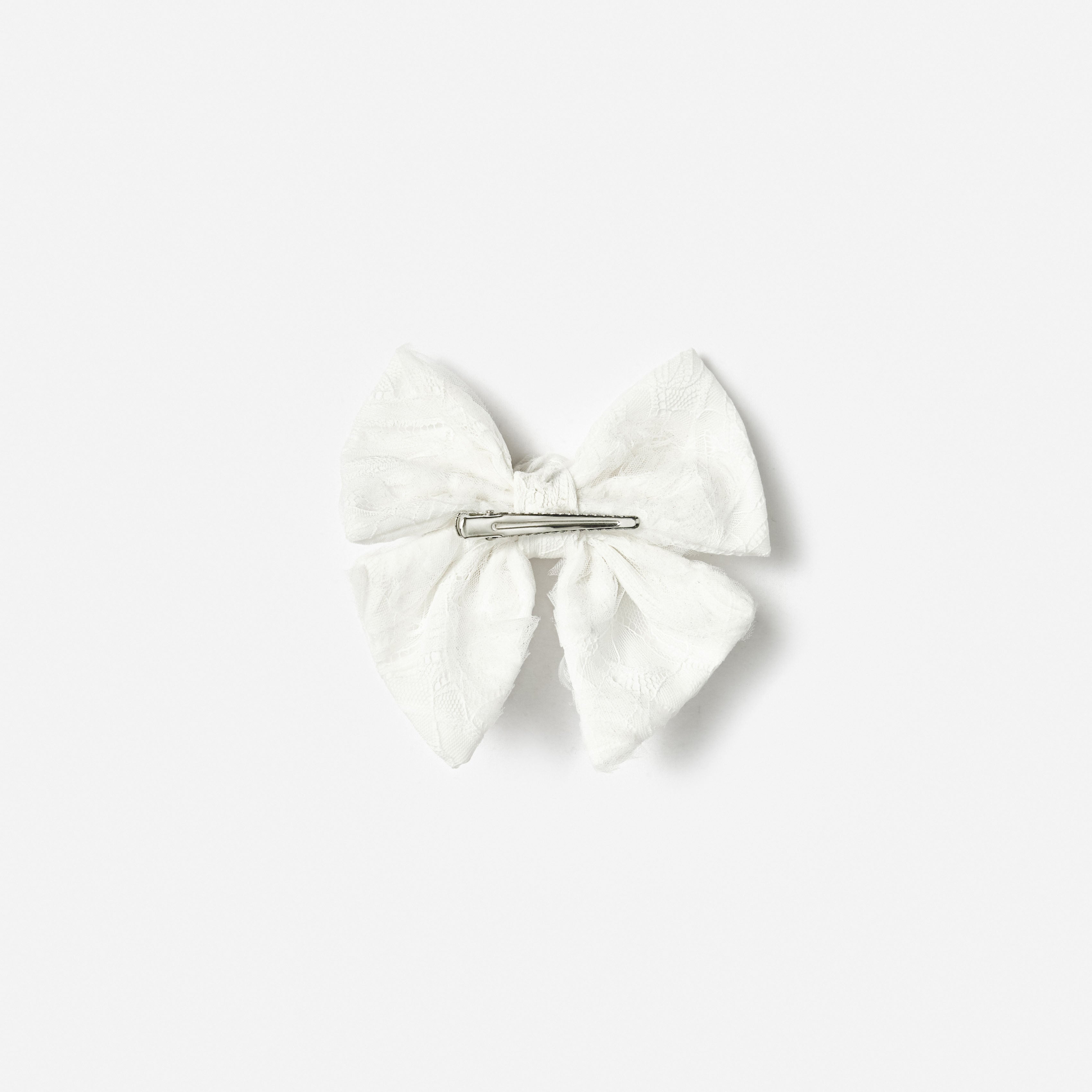 White Lace Hair Bow