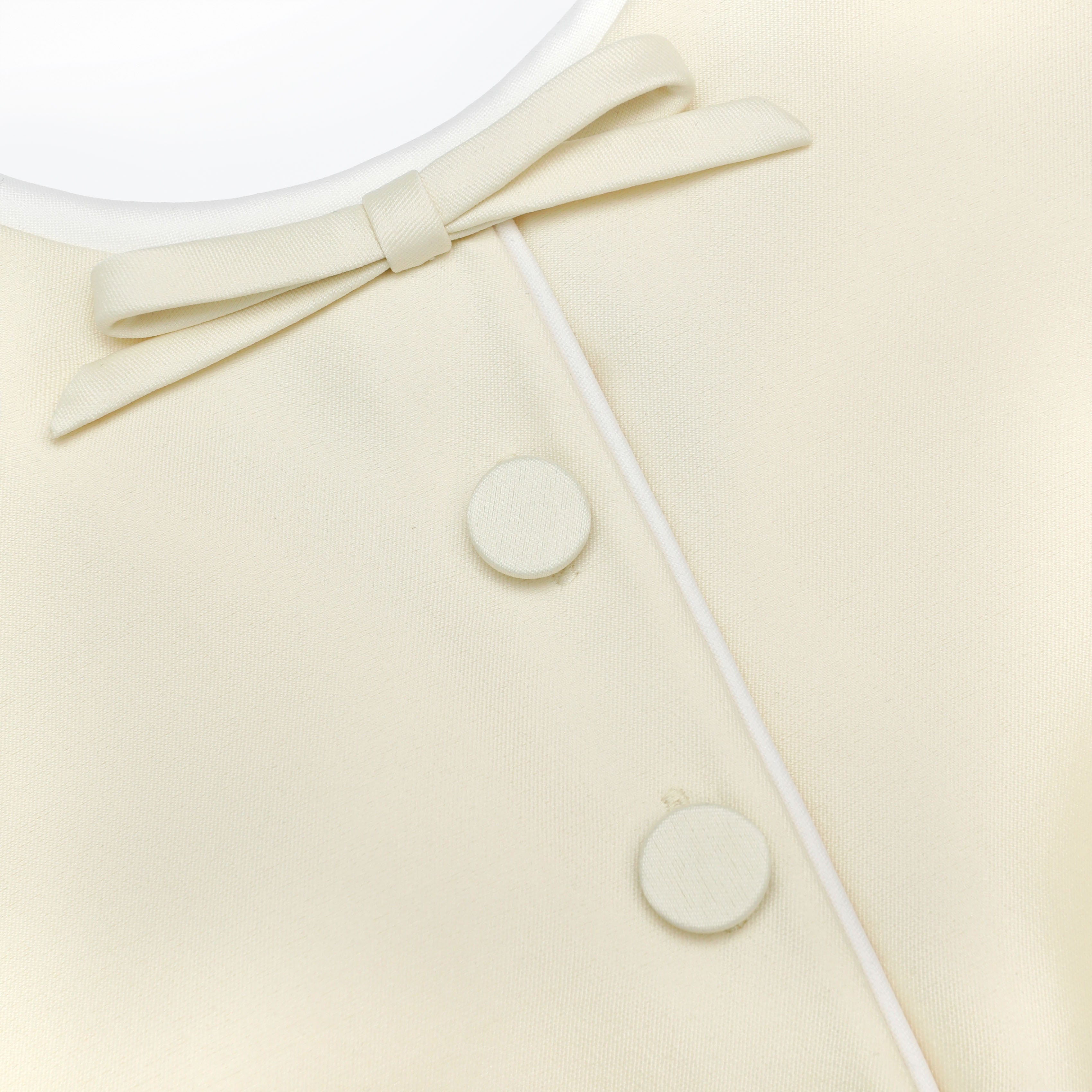 Yellow Taffeta Bow Mini Dress