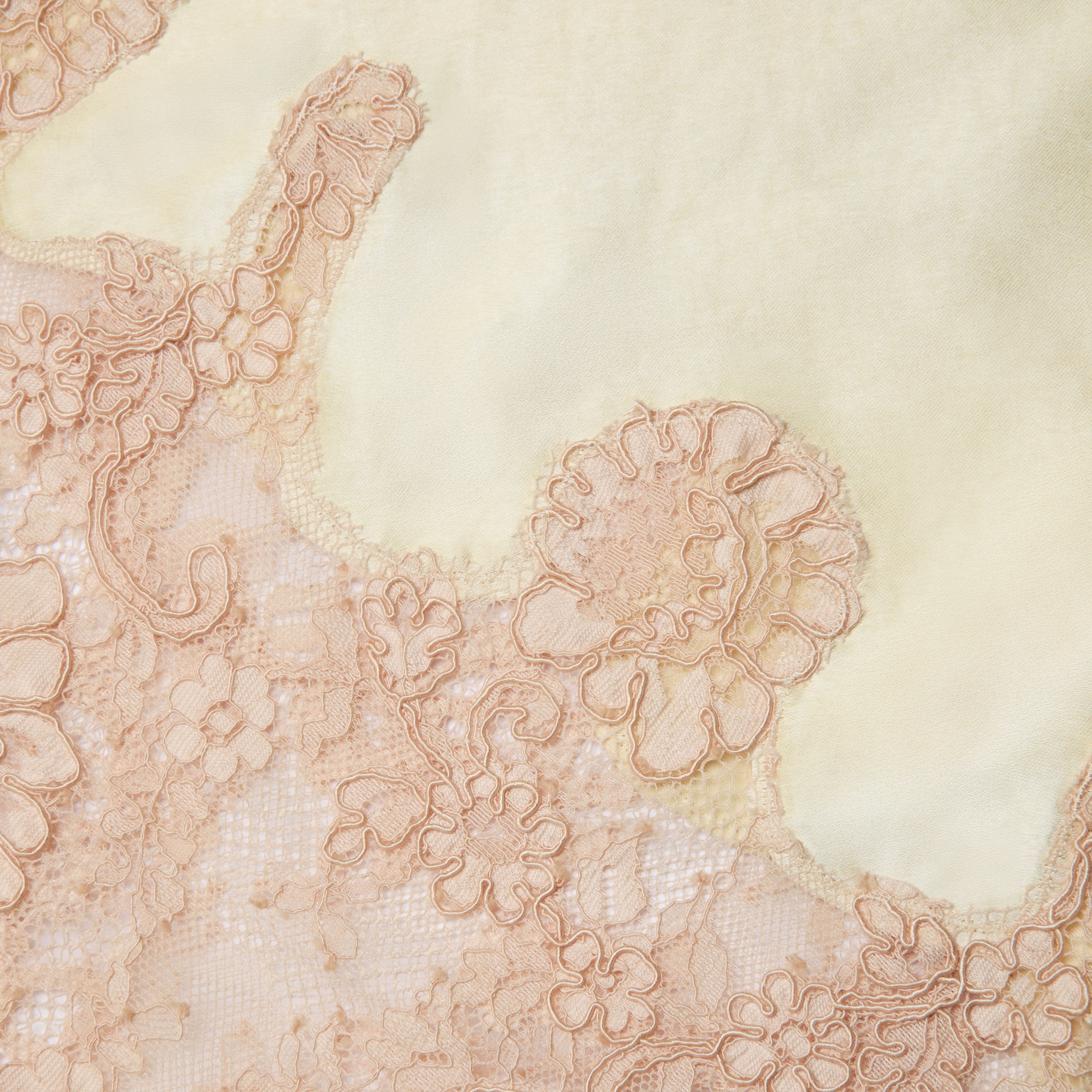 Yellow Viscose Lace Maxi Dress