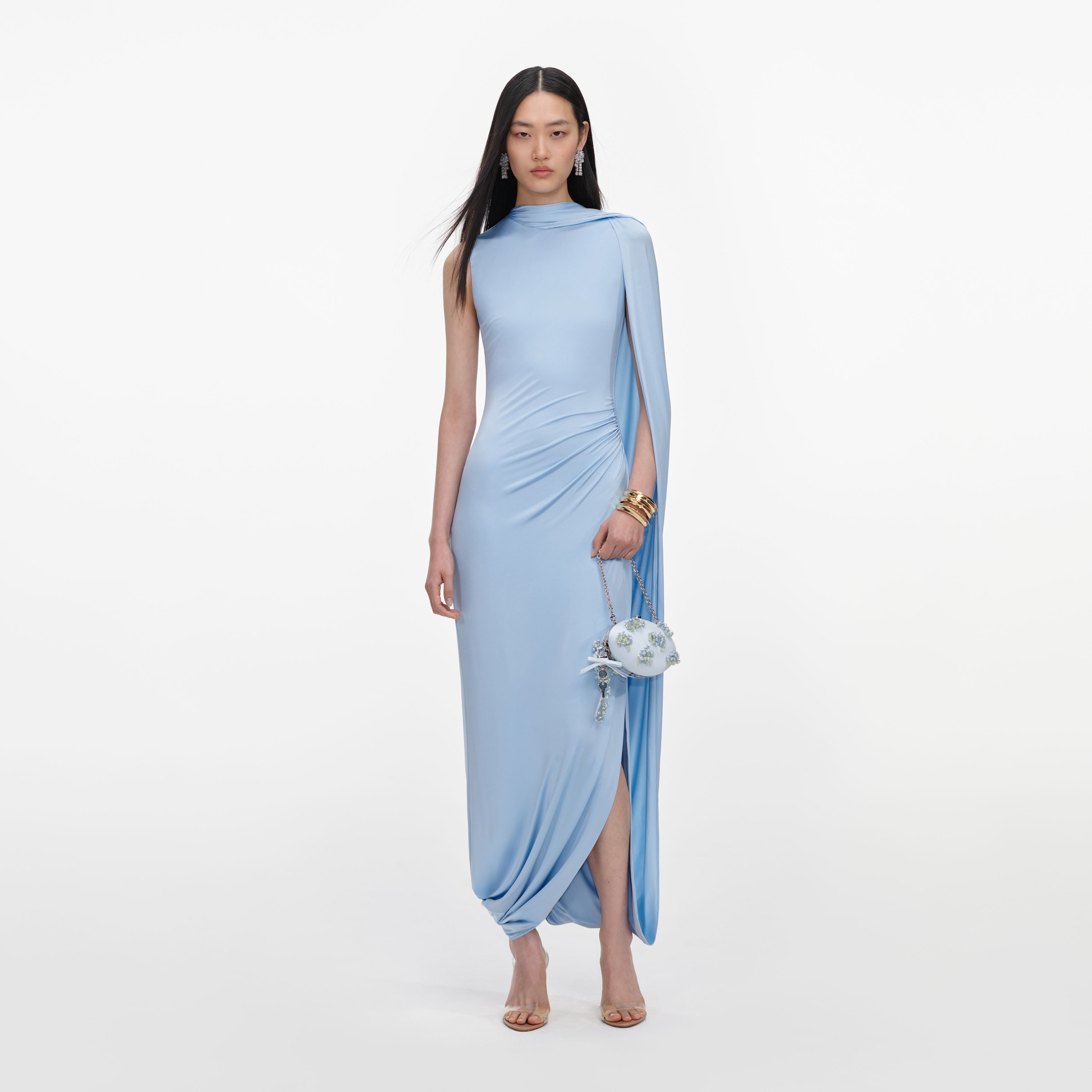 keegan slub jersey mini dress ASHLEYlauren 4873 – Jersey Mini Dress with Deep V Neckline and Beading main image 0