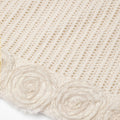Cream Crochet Flower Knit Mini Skirt