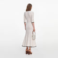 White Pointelle Knit Long Cardigan