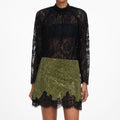 Green Crystal Chainmail Mini Skirt