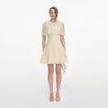 Yellow Lace Cape Mini Dress