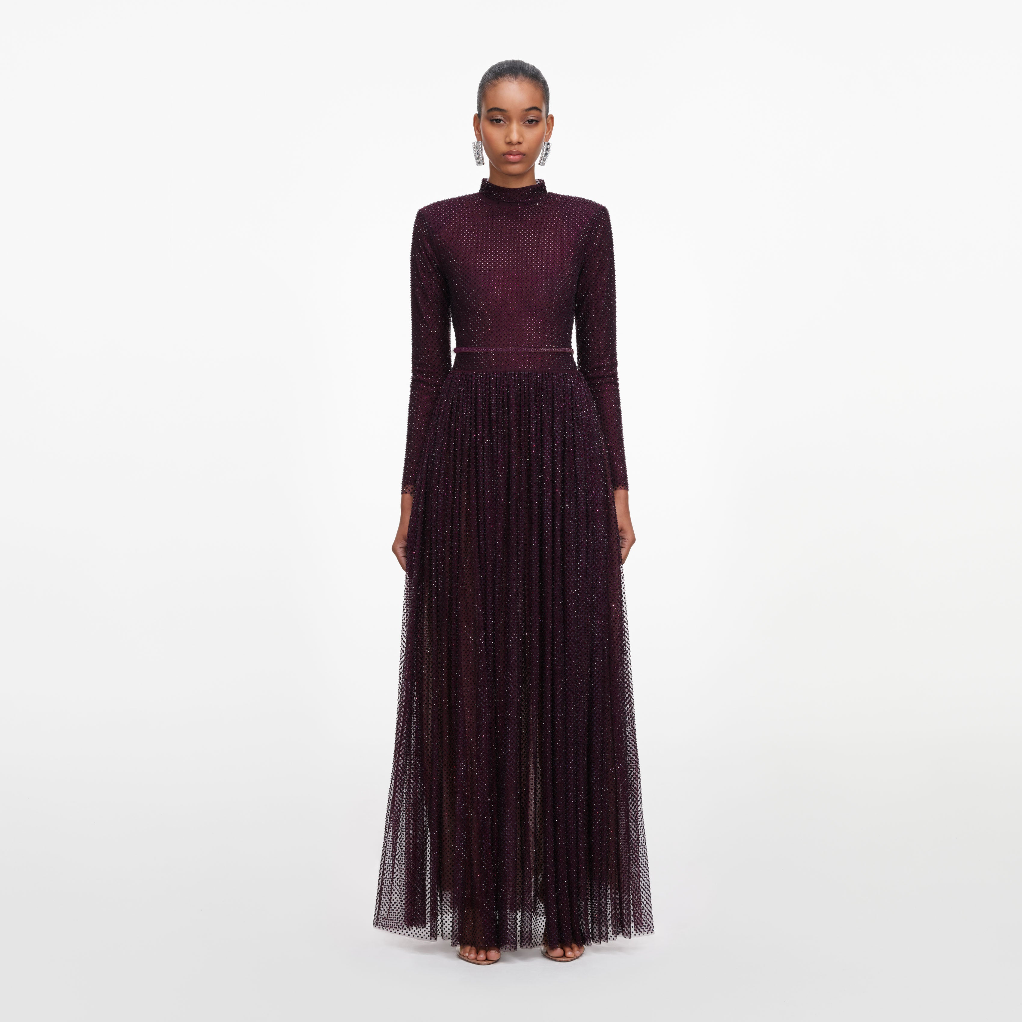 burgundy maxi long sleeve dress Burgundy Velvet Bridesmaid Dress Mermaid Maxi Long Sleeve V-Neck