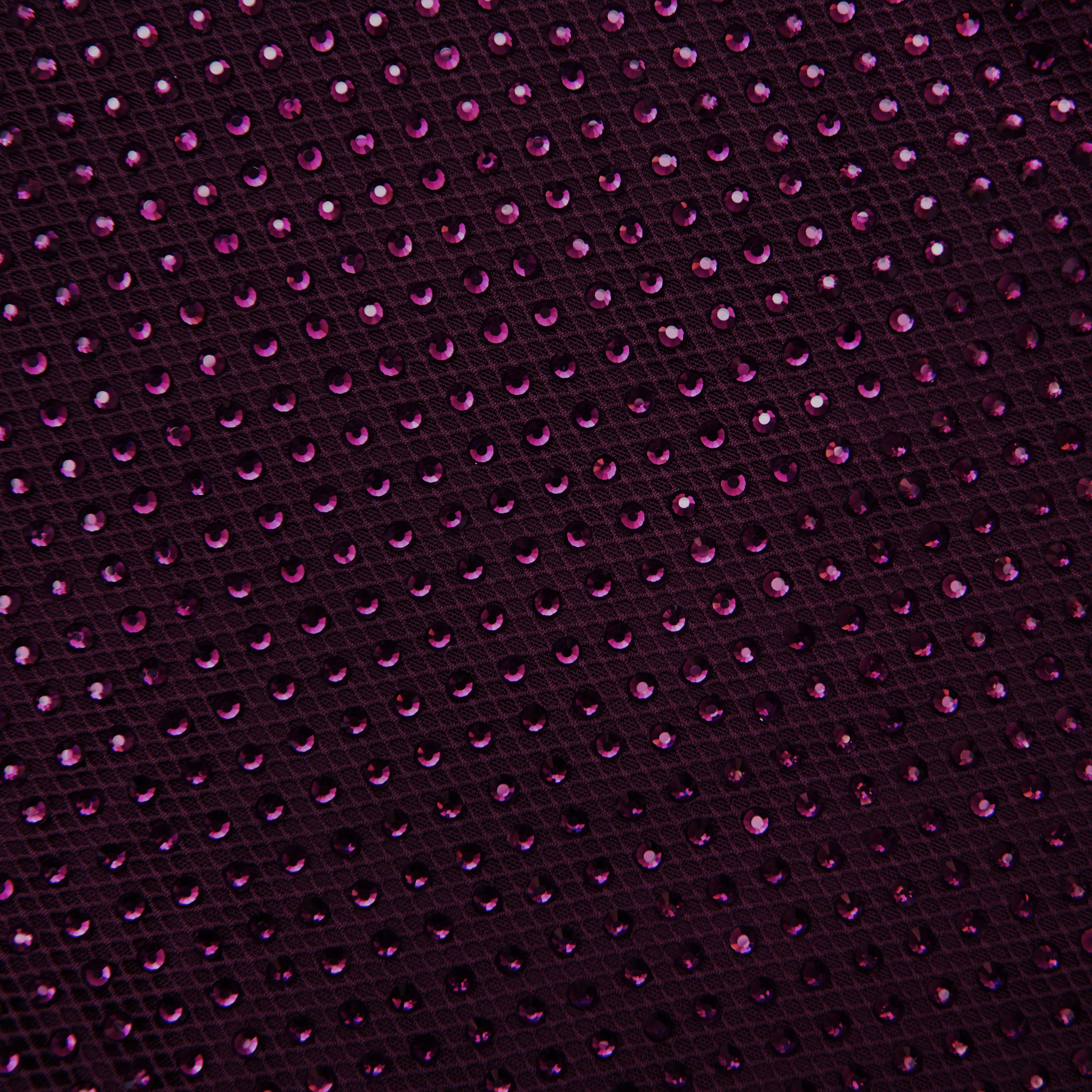 Burgundy Rhinestone Long Sleeve Maxi Dress