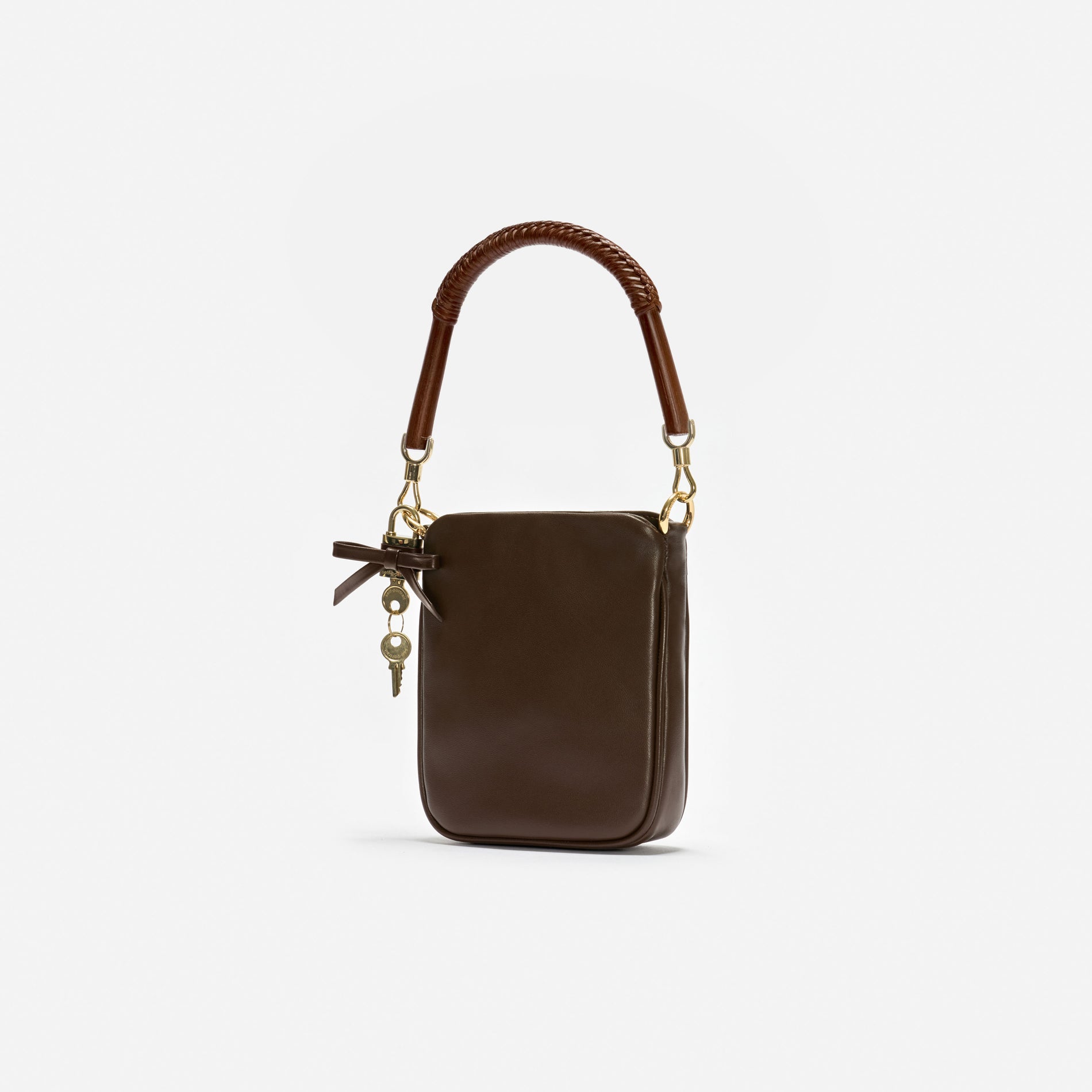 Brown Leather Mini Tote Bag