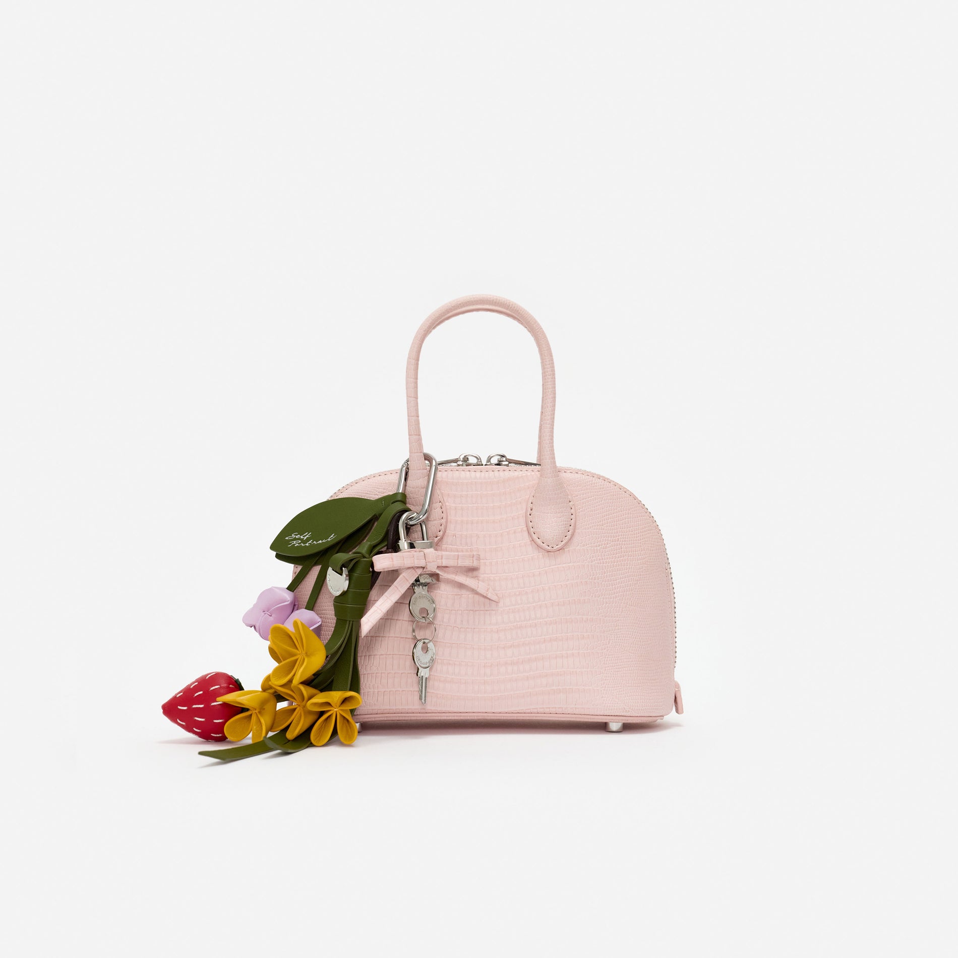 Lizard Leather Toast Pink Mini Bag