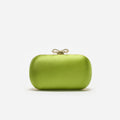 Green Satin Clutch Bag
