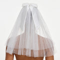 Satin Bow Embellished Veil