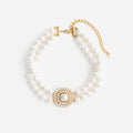 Gold Crystal Pearl Choker
