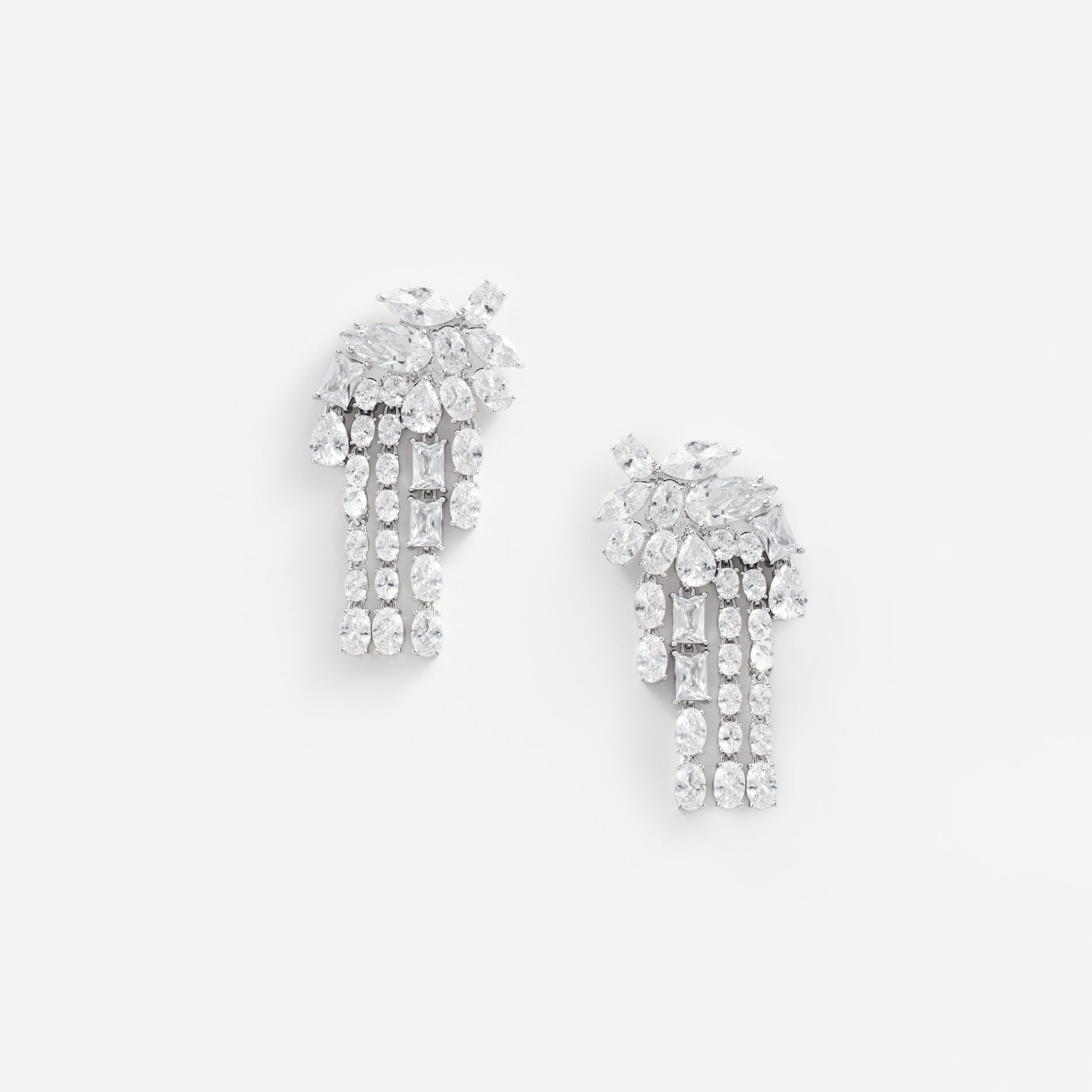 Multi Crystal Dangle Earrings