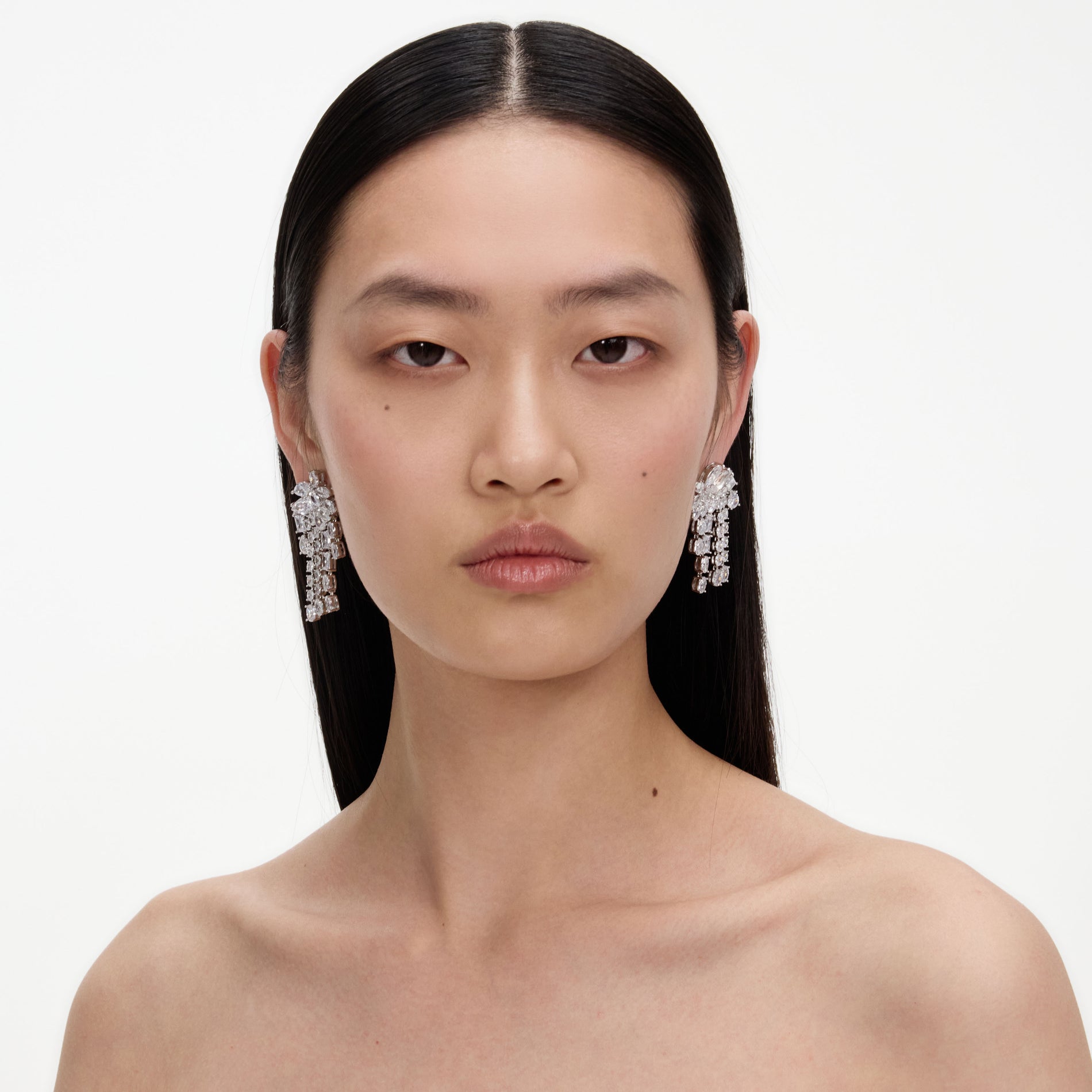 Multi Crystal Dangle Earrings