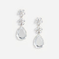 Crystal Flower Tiered Earrings