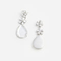 Crystal Flower Tiered Earrings