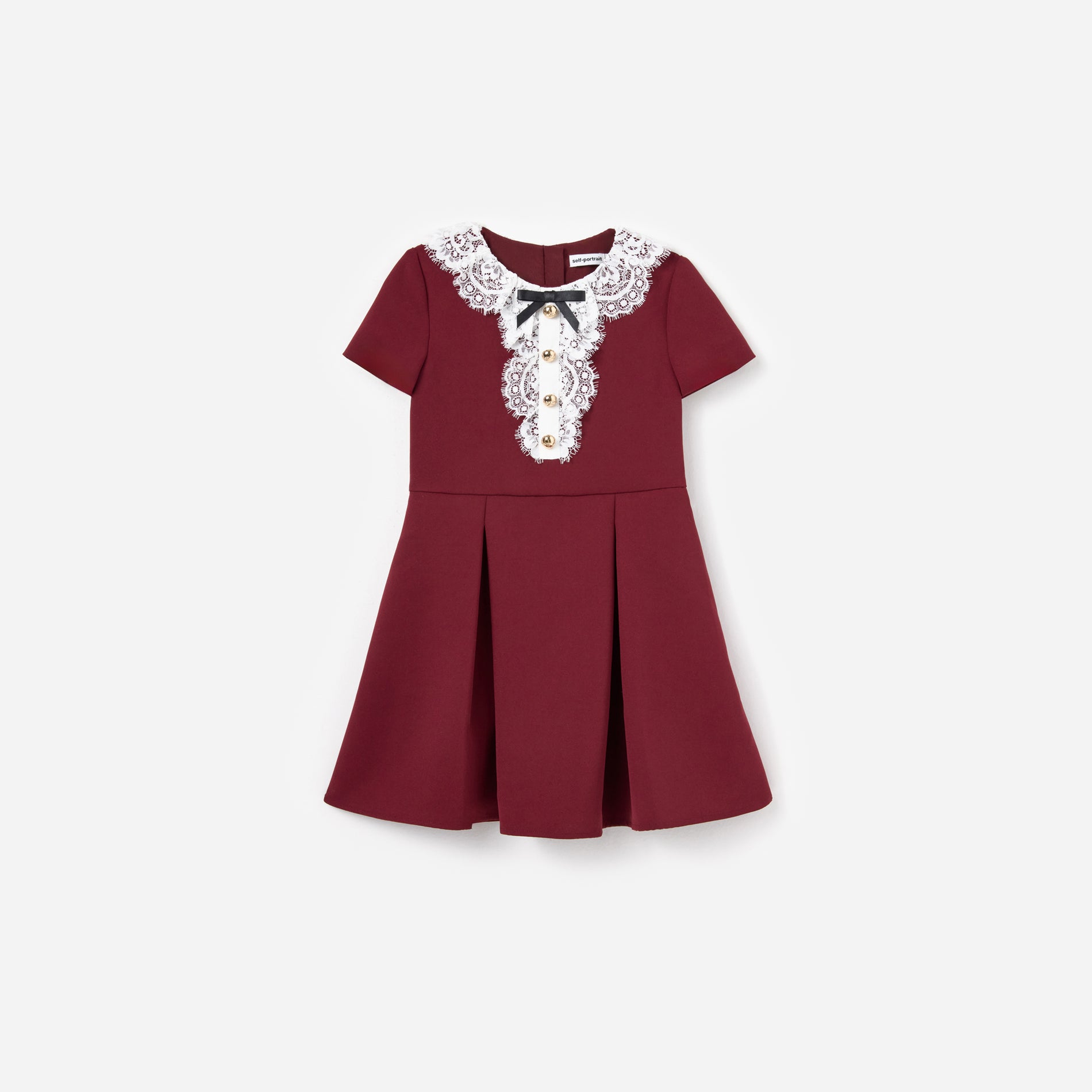 Burgundy Lace Bib Dress