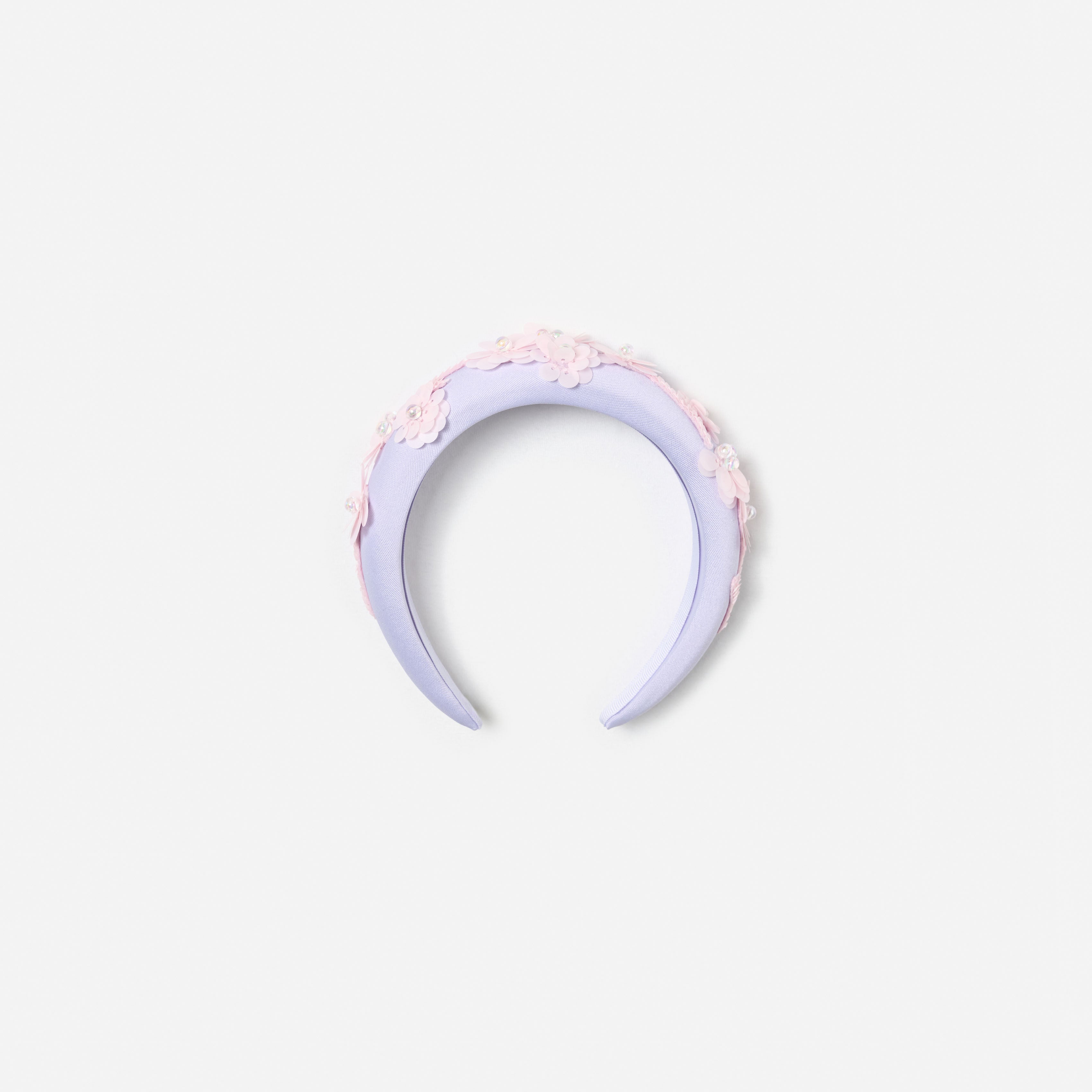 Lilac Flower Sequin Headband