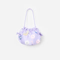 Lilac Flower Embellished Pouch Bag