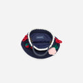 Navy Crochet Pouch Bag
