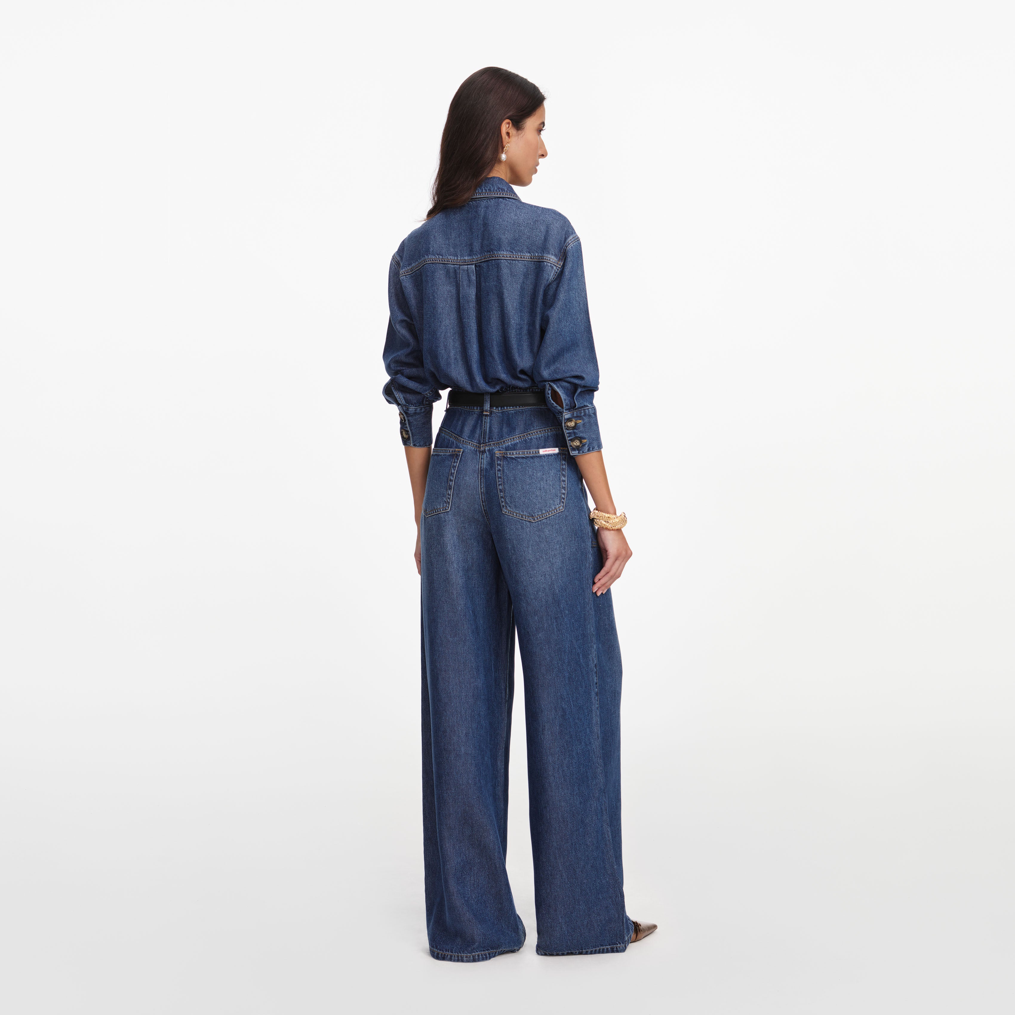 Denim Relaxed Fit Jumpsuit