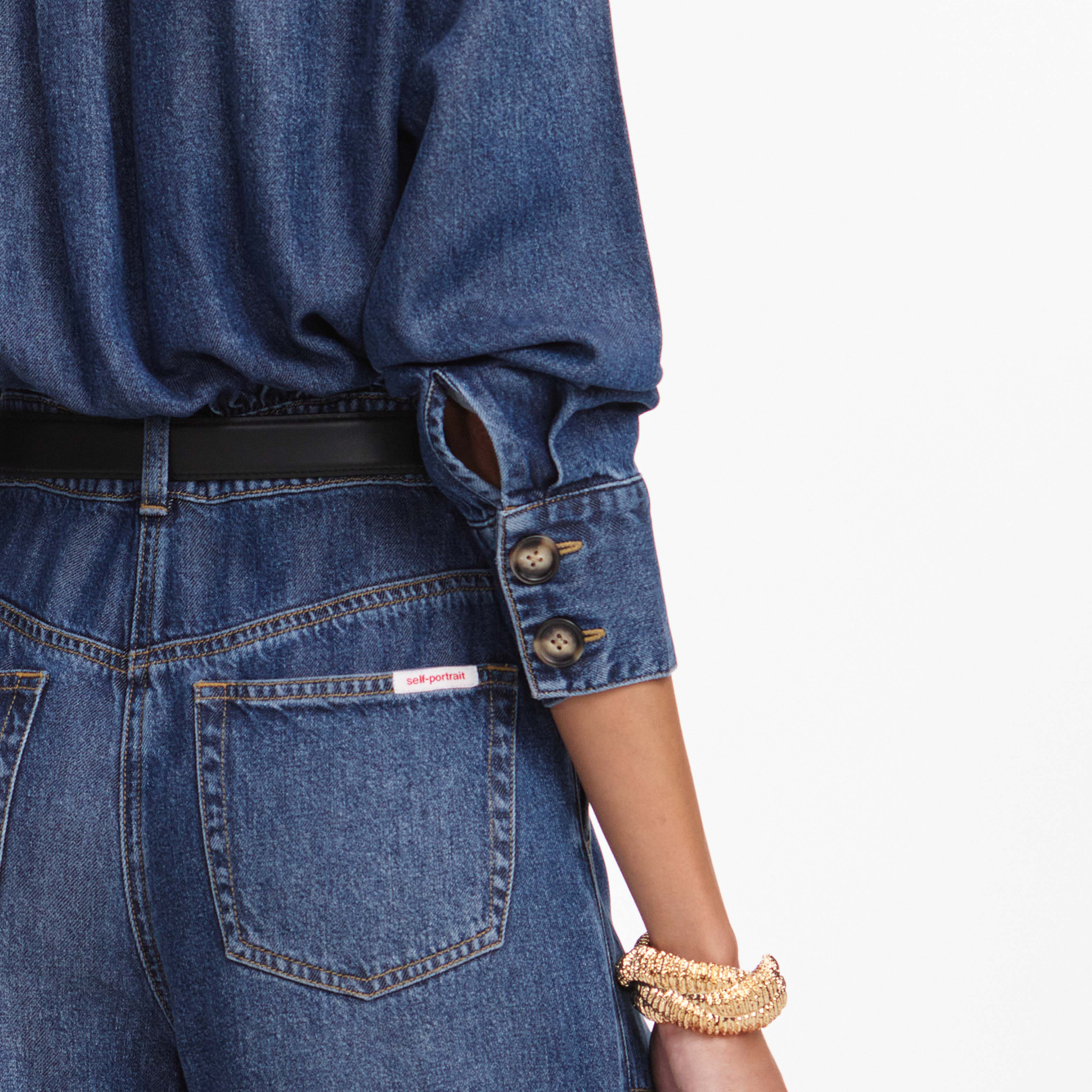 Denim Relaxed Fit Jumpsuit