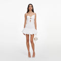 White Cotton Bodice Mini Dress