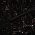 Black Tulle Lace Sequin Midi Dress