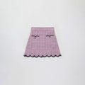 Lilac Crochet Knit Mini Skirt